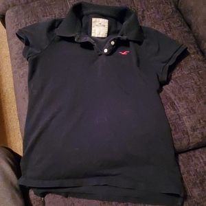 L Navy Blue Hollister Polo